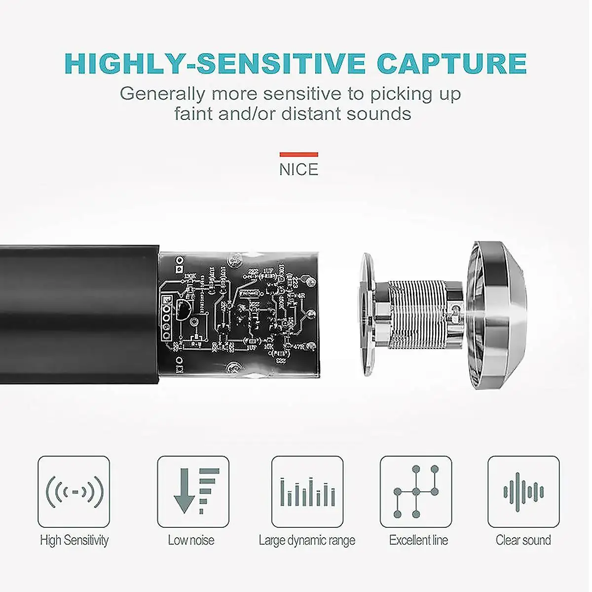 CLAITE Wired Microphone Studio Recording Kits Condenser Microphone For BM-800 Karaoke mic Sound Card Computer Phantom Power
CLAITE Wired Microphone Studio Recording Kits Condenser Microphone For BM-800 Karaoke mic Sound Card Computer Phantom Power