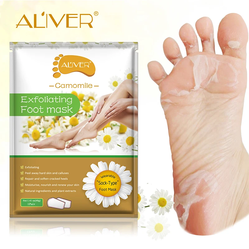 2pcs Aliver Foot Peeling Mask Feet Mask Pedicure Heel Socks Chamomile Exfoliating Renewal Pedicure Remove Dead Skin Foot Care
2pcs Aliver Foot Peeling Mask Feet Mask Pedicure Heel Socks Chamomile Exfoliating Renewal Pedicure Remove Dead Skin Foot Care