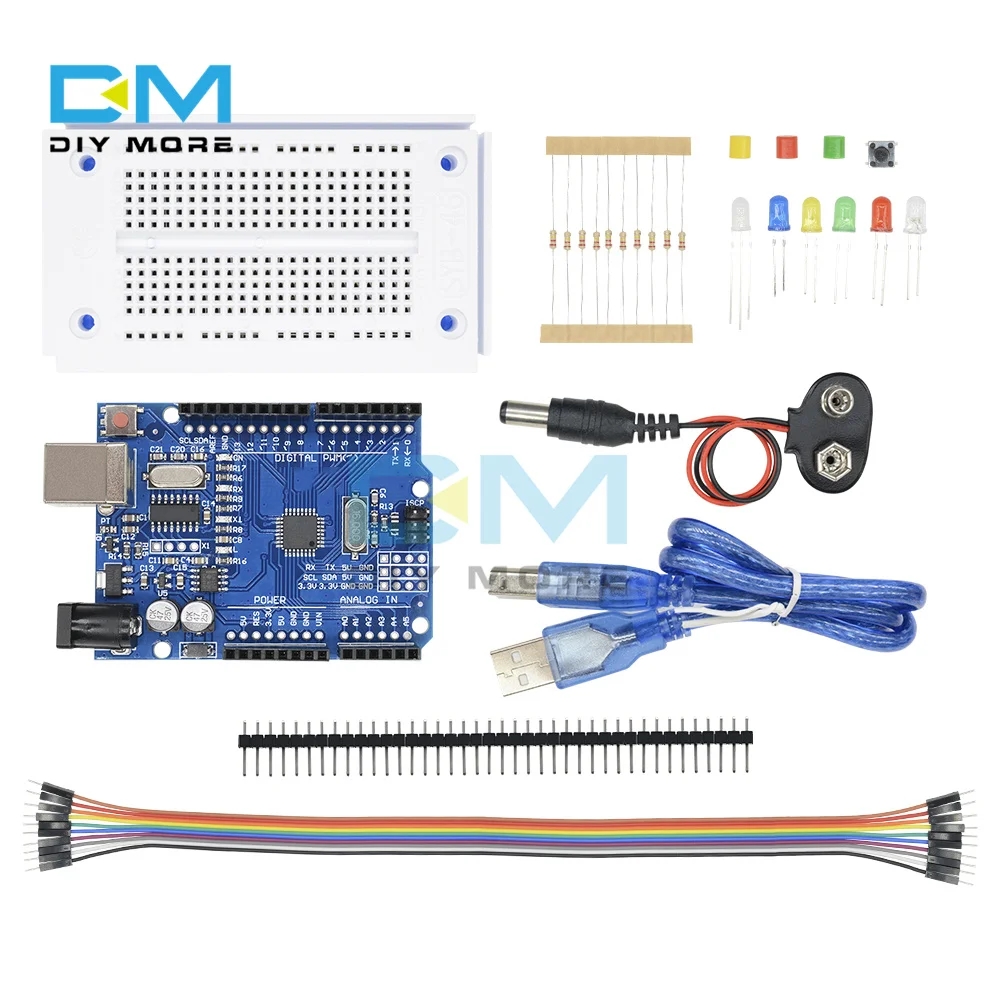 Полный набор аксессуаров, 35 продуктов для Arduino R3, электронный набор для самостоятельной сборки
Полный набор аксессуаров, 35 продуктов для Arduino R3, электронный набор для самостоятельной сборки
