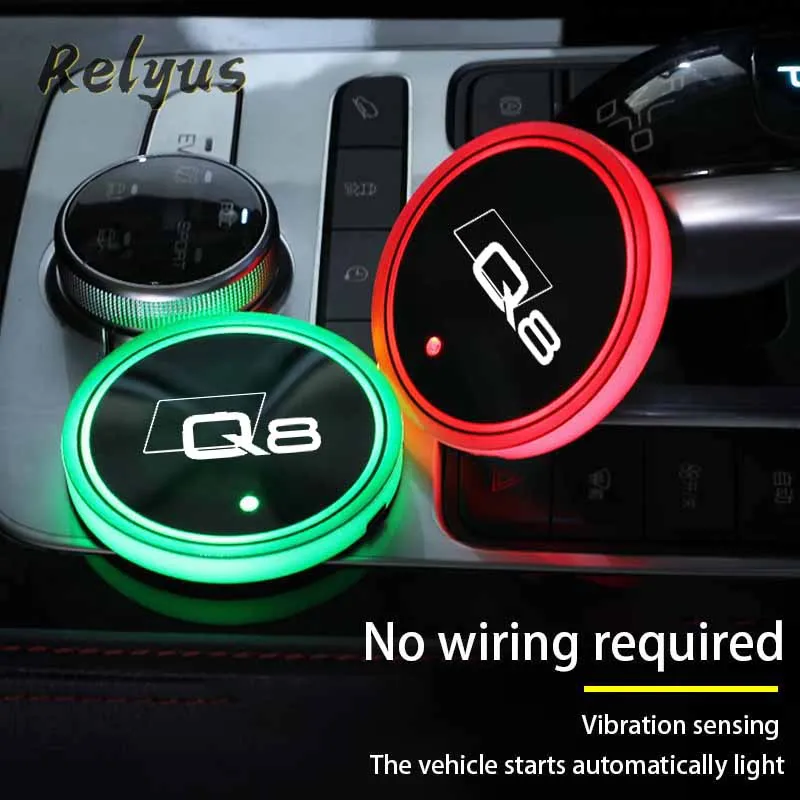 7 Color Car Luminous Cup Mat Coaster Led Atmosphere Light Non-slip mat For Audi Q8 4MN Auto Accessories
7 Color Car Luminous Cup Mat Coaster Led Atmosphere Light Non-slip mat For Audi Q8 4MN Auto Accessories