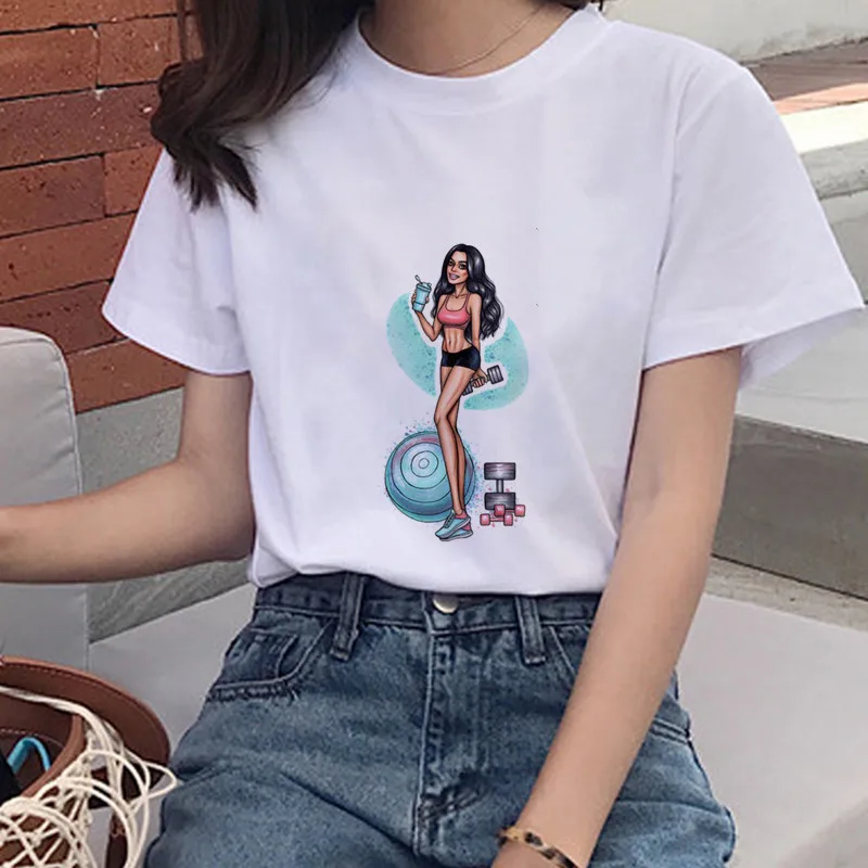Dreams 0 Neck Short Sleeve T-shirt Fashion Girl Power Harajuku Women's T-shirt Women's Boxing Girl Print T-shirt Girl Chasing 
Dreams 0 Neck Short Sleeve T-shirt Fashion Girl Power Harajuku Women's T-shirt Women's Boxing Girl Print T-shirt Girl Chasing