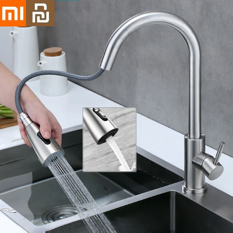 Xiaomi Youpin Kitchen Faucet 304 Stainless Steel Pull-out Double Outlet Hot and Cold Sink Faucet Swivel 360 Water Mixer Tap
Xiaomi Youpin Kitchen Faucet 304 Stainless Steel Pull-out Double Outlet Hot and Cold Sink Faucet Swivel 360 Water Mixer Tap