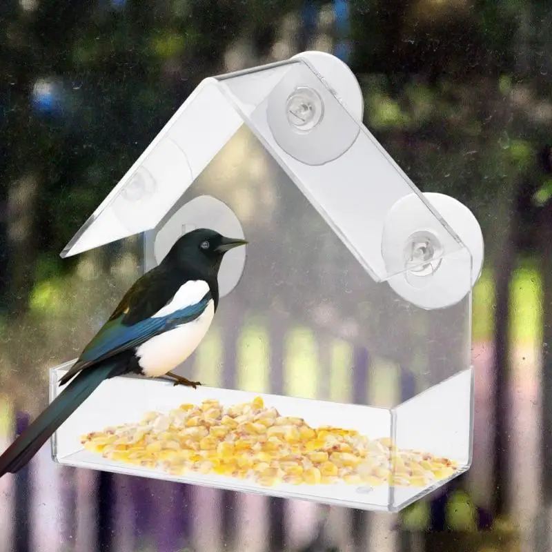 Acrylic Clear House Window Bird Feeder Birdhouse With Suction Outdoor Garden Feeding
Acrylic Clear House Window Bird Feeder Birdhouse With Suction Outdoor Garden Feeding