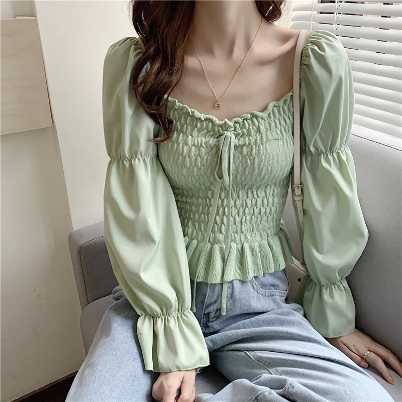 Summer New Arrival Puff Sleeve Top Casual Style Chiffon Lightweight Blouses for Women Aesthetic Clothes Korean Fashion Clothing
Summer New Arrival Puff Sleeve Top Casual Style Chiffon Lightweight Blouses for Women Aesthetic Clothes Korean Fashion Clothing