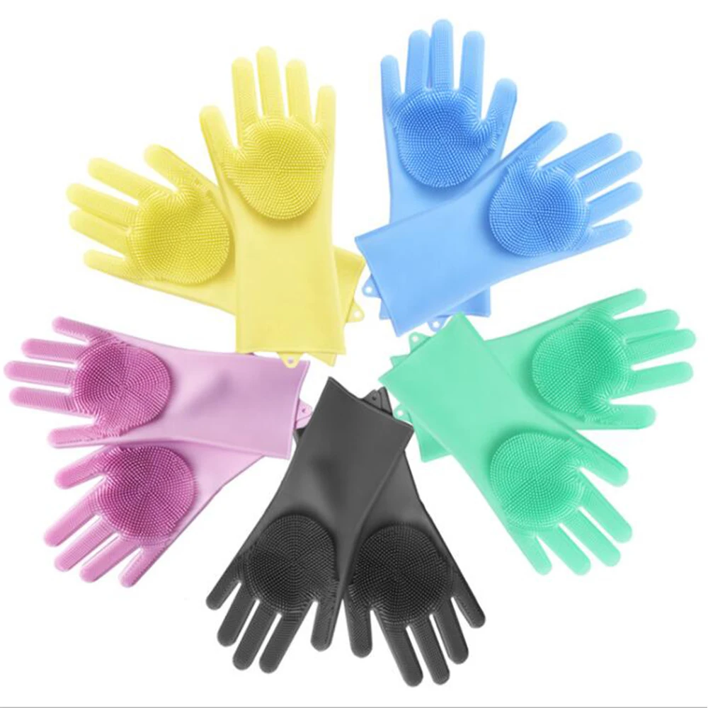Kitchen silicone dishwashing gloves household gloves antiskid wear resistant heat insulation kitchen magic thickening gloves
Kitchen silicone dishwashing gloves household gloves antiskid wear resistant heat insulation kitchen magic thickening gloves