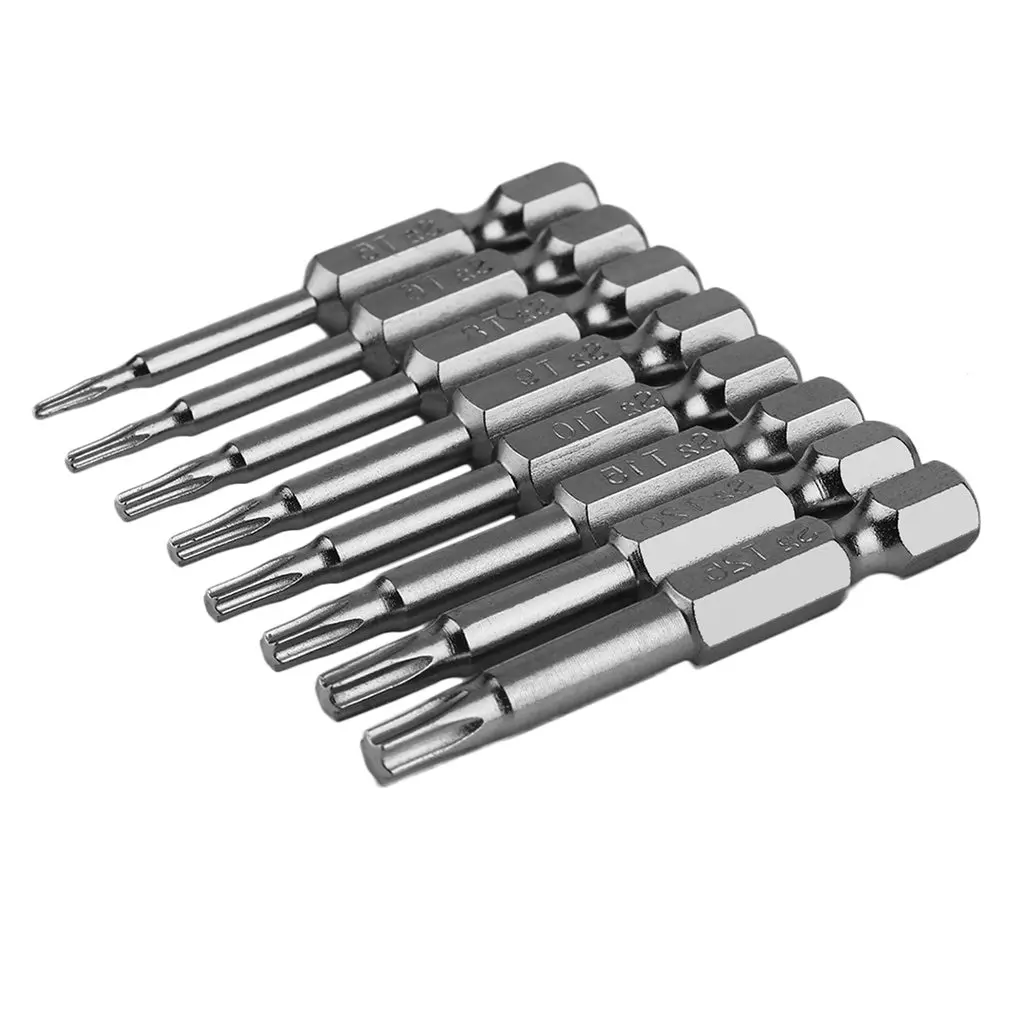 8Pcs Professional and Practical Magnetic Torx Screwdriver Bits Set Electric Screwdriver 50mm Length Best Tool
8Pcs Professional and Practical Magnetic Torx Screwdriver Bits Set Electric Screwdriver 50mm Length Best Tool