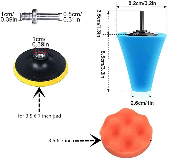 3 5 6 7 inch Car Polishing Pad Kit Sponge Polishing Waxing Buffing Pad Kit Removes Scratches car care detialing hand tool
3 5 6 7 inch Car Polishing Pad Kit Sponge Polishing Waxing Buffing Pad Kit Removes Scratches car care detialing hand tool