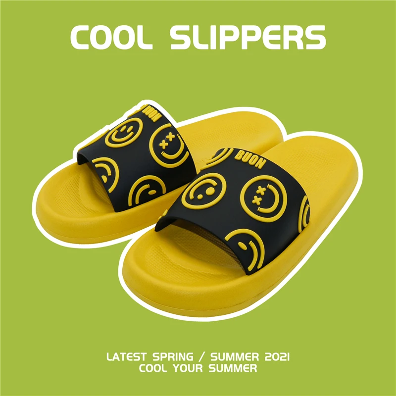YMT men's and women's slippers summer cute smiley face couple slippers beach shoes men's flat heels slippers rubber soles
YMT men's and women's slippers summer cute smiley face couple slippers beach shoes men's flat heels slippers rubber soles