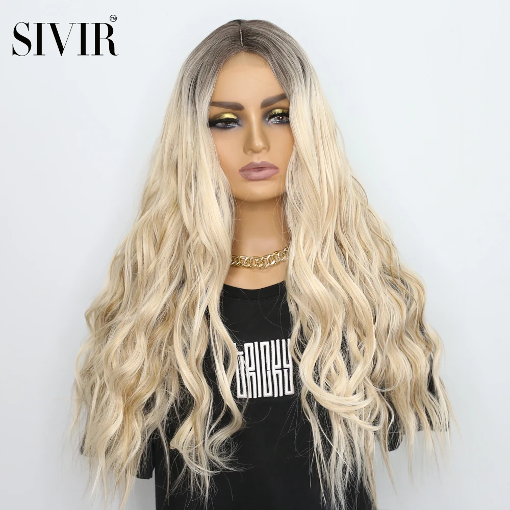 Sivir Synthetic Wigs For Women Middle Part Ombre Blonde Long Wavy Hair Daily/Party Fiber Natural Hair Wig Heat Resistant 
Sivir Synthetic Wigs For Women Middle Part Ombre Blonde Long Wavy Hair Daily/Party Fiber Natural Hair Wig Heat Resistant