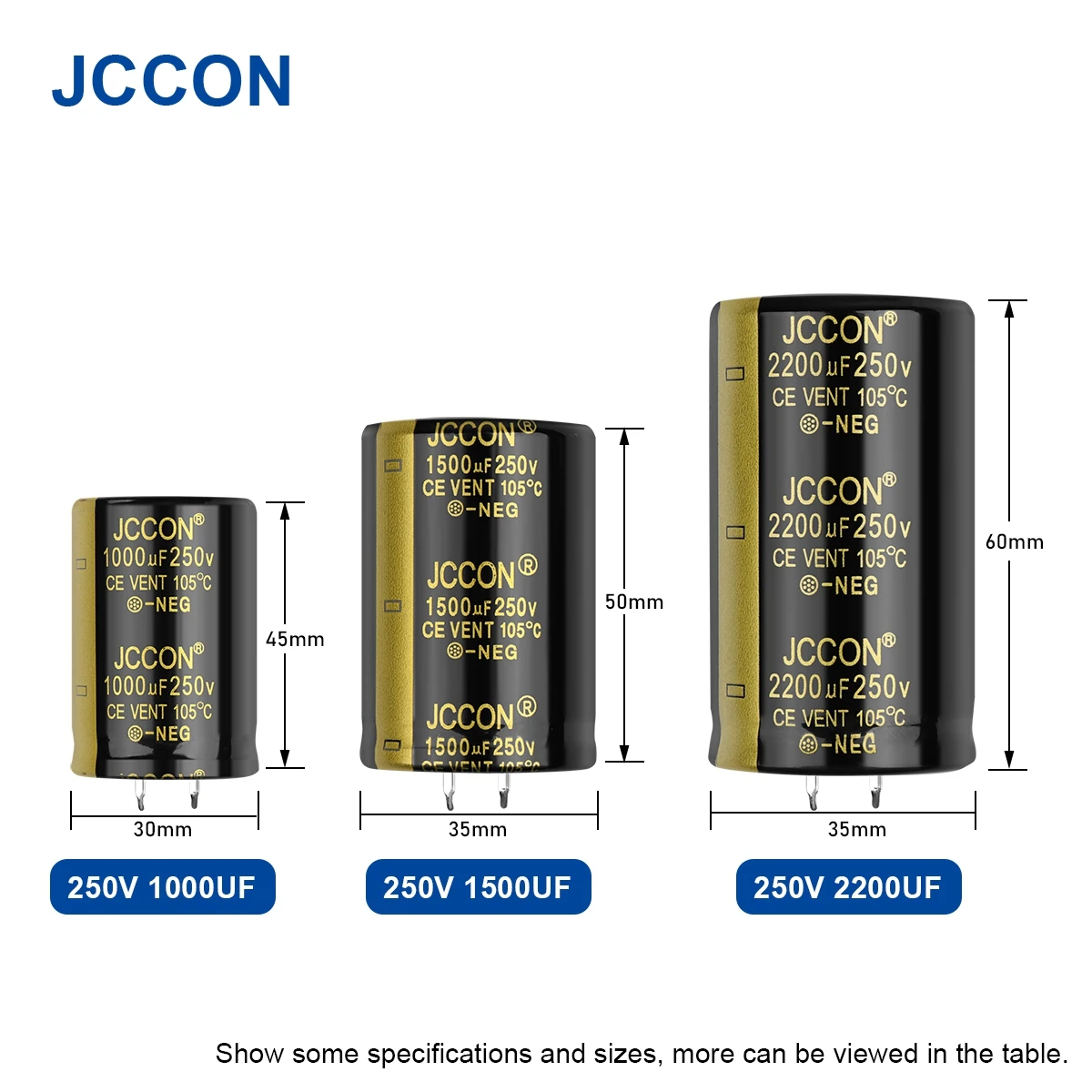JCCON 2Pcs 250V Horn Electrolytic Capacitor 220UF 330UF 470UF 680UF Volume Welding Full-Voltage For Audio Hifi Amplifier 105
JCCON 2Pcs 250V Horn Electrolytic Capacitor 220UF 330UF 470UF 680UF Volume Welding Full-Voltage For Audio Hifi Amplifier 105