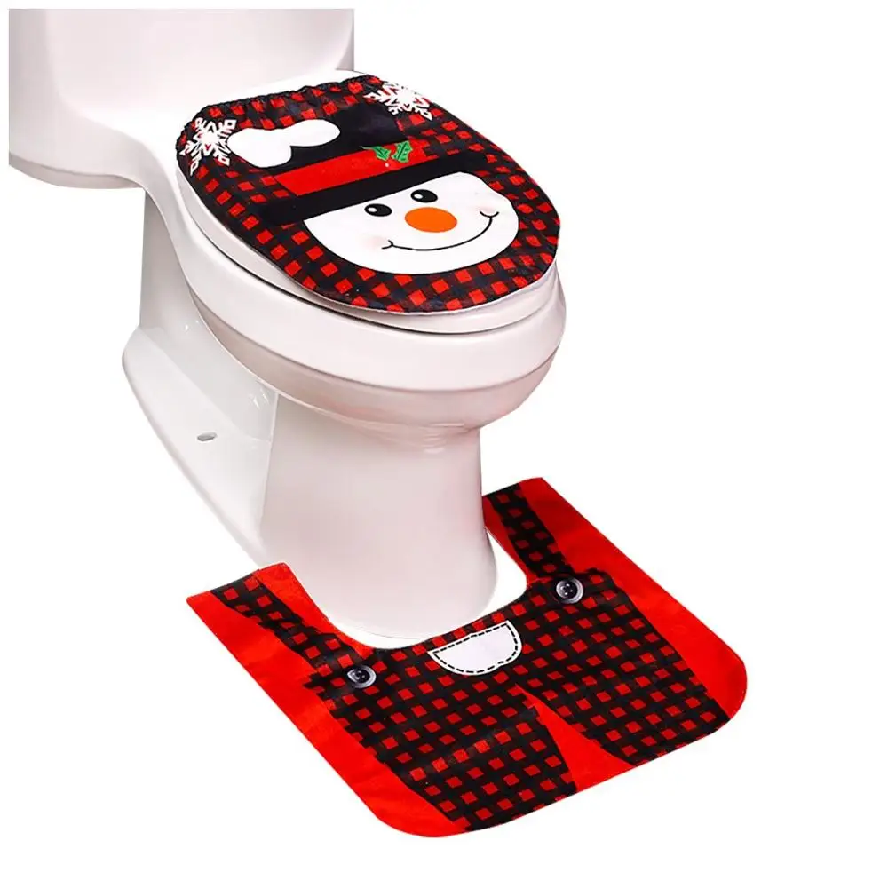 Christmas Toilet Seat Cover And Carpet Cover Combination Christmas Santa Decoration Toilet Seat Cover Set
Christmas Toilet Seat Cover And Carpet Cover Combination Christmas Santa Decoration Toilet Seat Cover Set