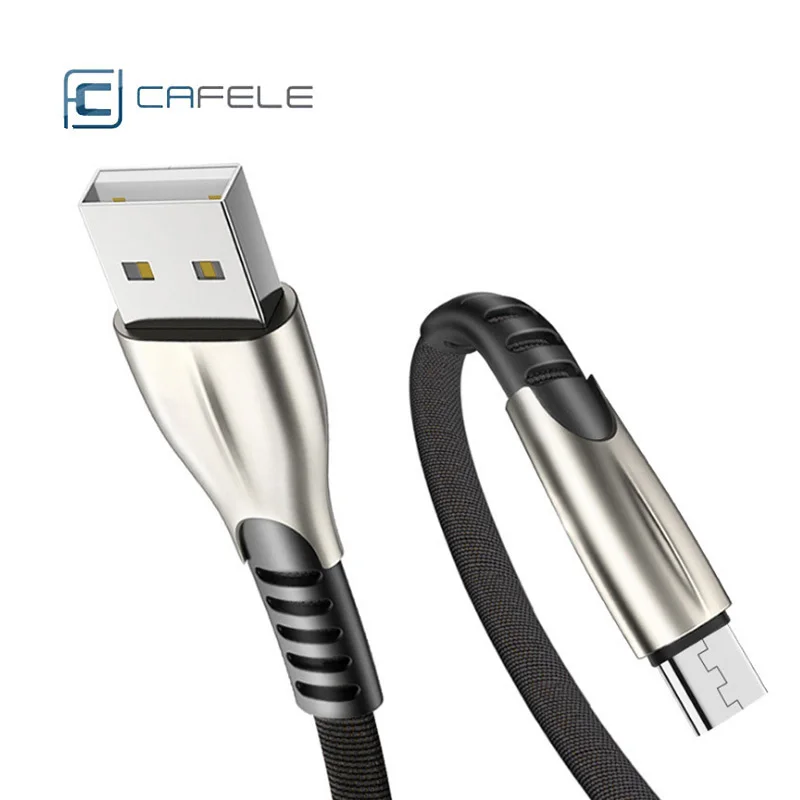 Cafele 2.4A USB кабель для быстрой зарядки и QC3.0 мобильный телефон безопасной