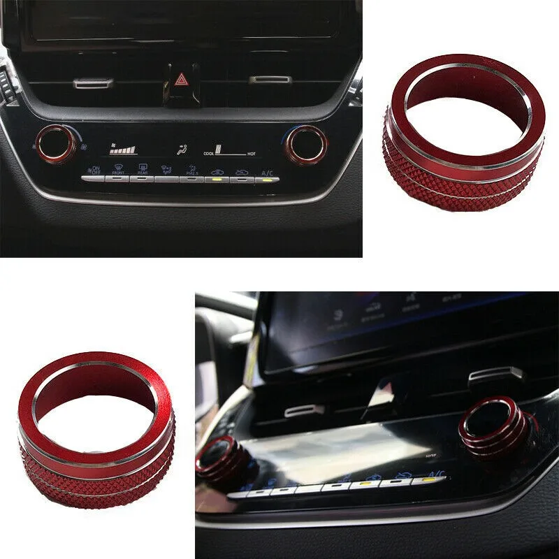 2Pcs Car Middle Console AC Knob Cover Trim For Toyota Corolla 2019-2021 Red Made Of High Quality Aluminum Alloy Stickers
2Pcs Car Middle Console AC Knob Cover Trim For Toyota Corolla 2019-2021 Red Made Of High Quality Aluminum Alloy Stickers
