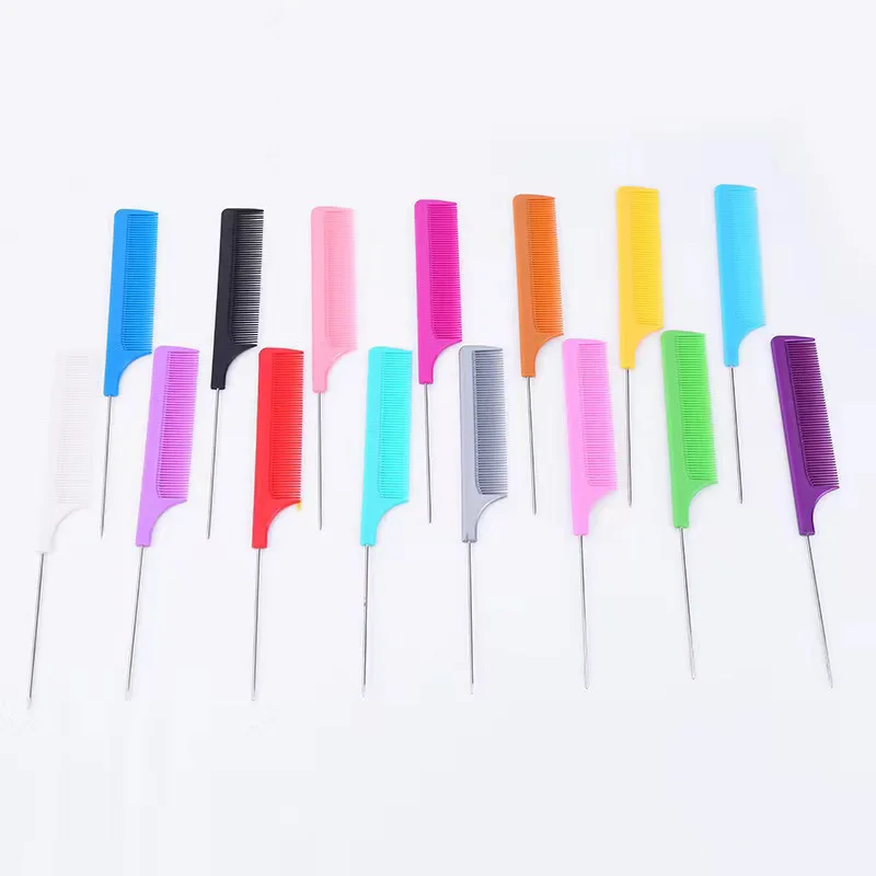 New Black/Pink Fine-tooth Comb Metal Pin Anti-static Hair Style Rat Tail Comb 210x25x10mm Hair Edge Trimmer Styling Beauty Tools
New Black/Pink Fine-tooth Comb Metal Pin Anti-static Hair Style Rat Tail Comb 210x25x10mm Hair Edge Trimmer Styling Beauty Tools
