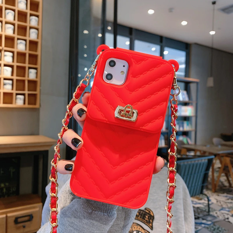 Luxurious Portable With Metal Lanyard Phone Case IPhone 11 Pro XR XS Max 12 All-inclusive Wallet Cover IPhone 7 8 Plus CA
Luxurious Portable With Metal Lanyard Phone Case IPhone 11 Pro XR XS Max 12 All-inclusive Wallet Cover IPhone 7 8 Plus CA