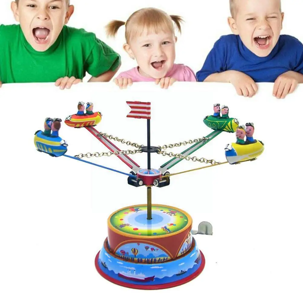 Children Iron Sheet Amusement Park Iron Toy Classic Clockwork Wind Clockwork Spaceship Rotating Up Durable Birthday Toy Gif O4V6
Children Iron Sheet Amusement Park Iron Toy Classic Clockwork Wind Clockwork Spaceship Rotating Up Durable Birthday Toy Gif O4V6