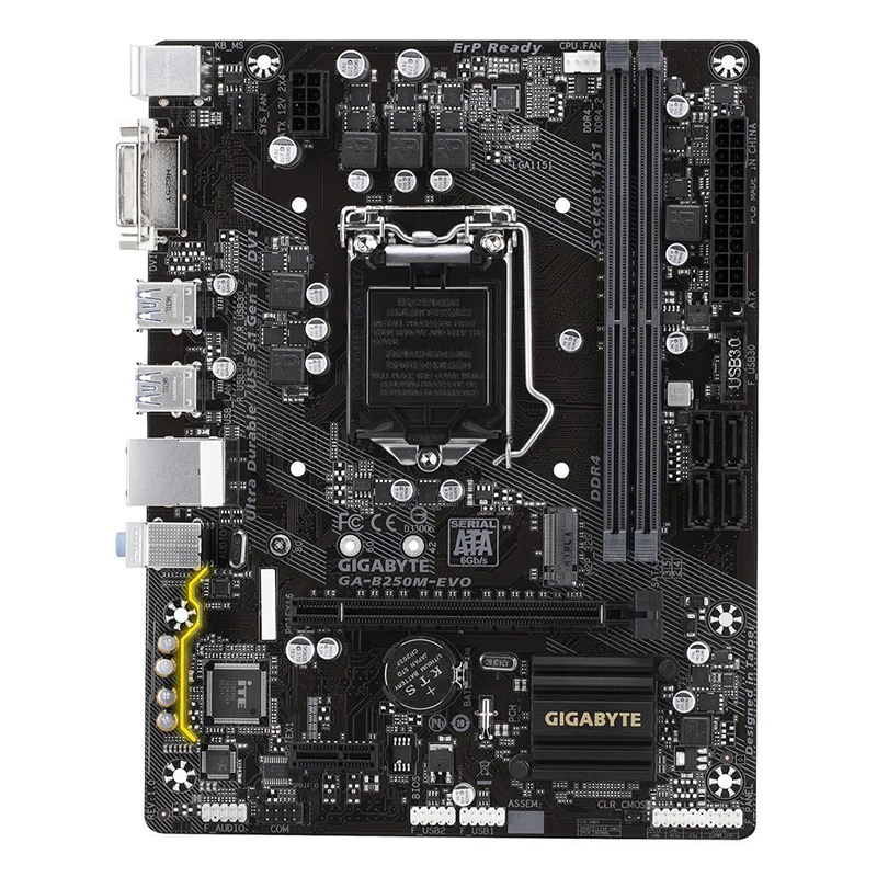 GA-B250M-EVO для GIGABYTE оригинальный настольная DDR4 Оперативная память компьютера материнская плата Intel B250 B250M LGA 1151 используется SATA3 PCI-E3.0
GA-B250M-EVO для GIGABYTE оригинальный настольная DDR4 Оперативная память компьютера материнская плата Intel B250 B250M LGA 1151 используется SATA3 PCI-E3.0