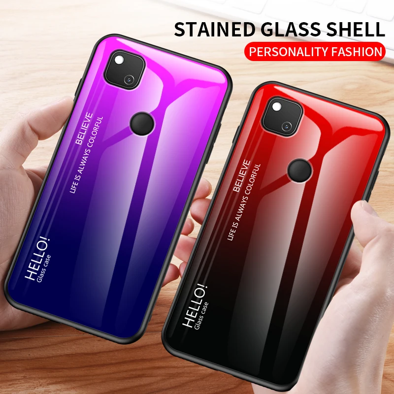 Модный чехол из витражного стекла для телефона Google Pixel 4A 4 XL 3A 3 2 1 противоударный