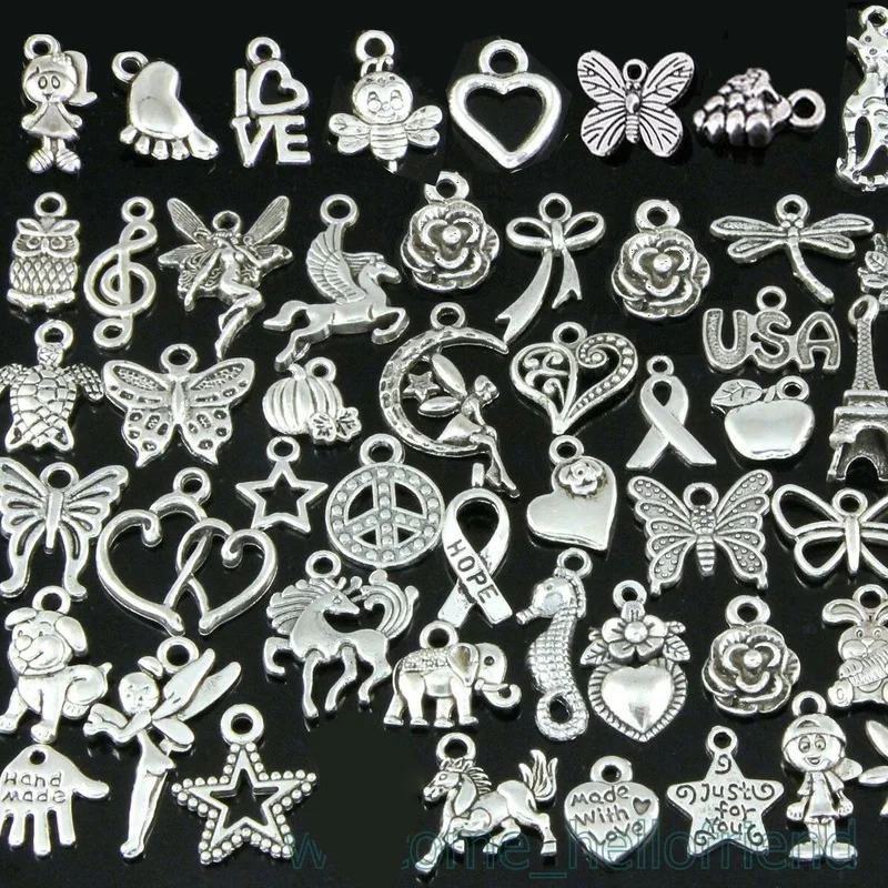 100pcs/lot Random Mixed Tibtan Silver Beads Charms Pendants for DIY Jewelry Making Accessories Christmas Gift Shipping Randomly
100pcs/lot Random Mixed Tibtan Silver Beads Charms Pendants for DIY Jewelry Making Accessories Christmas Gift Shipping Randomly