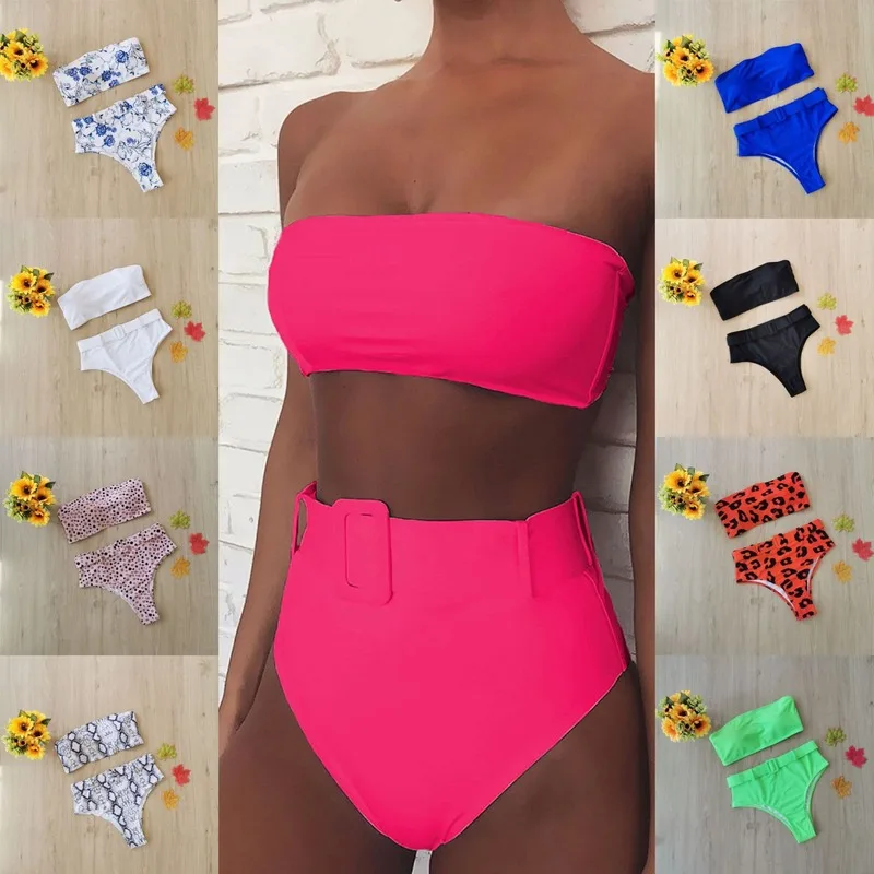 High Waist Bikini 2019 Sexy Black High Leg Bandeau Bikinis Set Swimwear Female Two Pieces Swimsuit Women Bathing Suit -8
High Waist Bikini 2019 Sexy Black High Leg Bandeau Bikinis Set Swimwear Female Two Pieces Swimsuit Women Bathing Suit -8