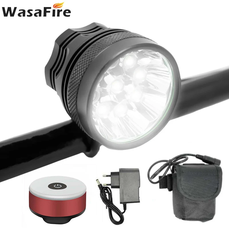 

WasaFire 15000 Lumen 9* XML T6 LED Bike Light Bicycle Head Lamp Cycling Headlight Front Light + 18650 Battery Pack + Taillight