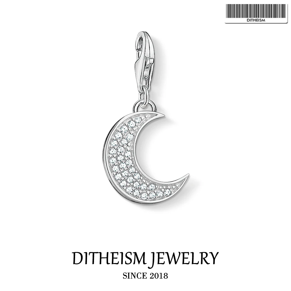 White CZ Moon Charms Pendant,2020 Spring Brand New Fashion Jewelry 925 Sterling Silver Romantic Gift For Women Fit Bracelet
White CZ Moon Charms Pendant,2020 Spring Brand New Fashion Jewelry 925 Sterling Silver Romantic Gift For Women Fit Bracelet
