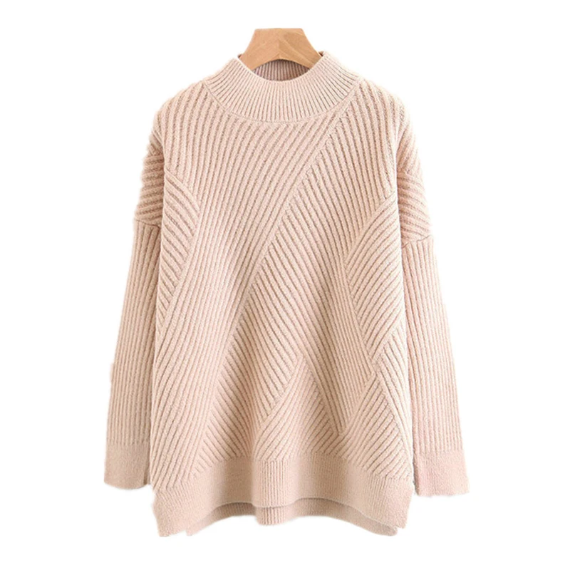 Women's Korean Style Sweaters Autumn Winter Solid Long Sleeve Round Neck Ladies Jumper Casual Loose Knitted Tops for Female
Women's Korean Style Sweaters Autumn Winter Solid Long Sleeve Round Neck Ladies Jumper Casual Loose Knitted Tops for Female