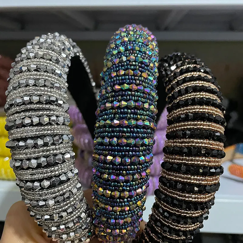 Full Crystal Luxury Hair Accessories Hairbands Sparkly Padded Rhinestones Headbands Headdress Black White Pink Women Headband
Full Crystal Luxury Hair Accessories Hairbands Sparkly Padded Rhinestones Headbands Headdress Black White Pink Women Headband