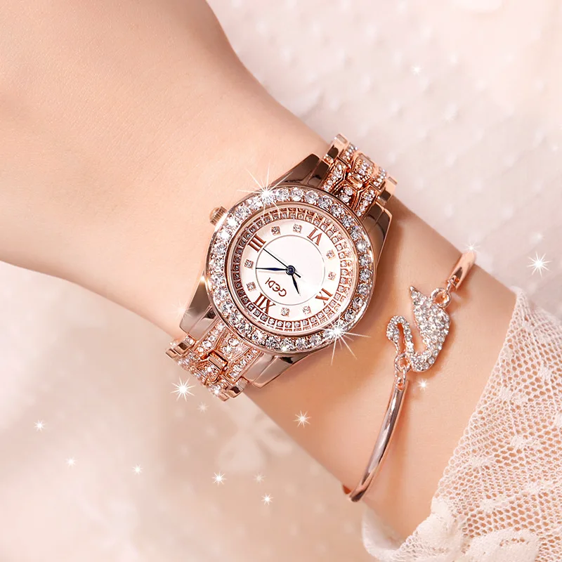 Hot Sale Diamond Rose Gold Watch Fashion Strip Ladies Watch Waterproof Drill Quartz Watch
Hot Sale Diamond Rose Gold Watch Fashion Strip Ladies Watch Waterproof Drill Quartz Watch