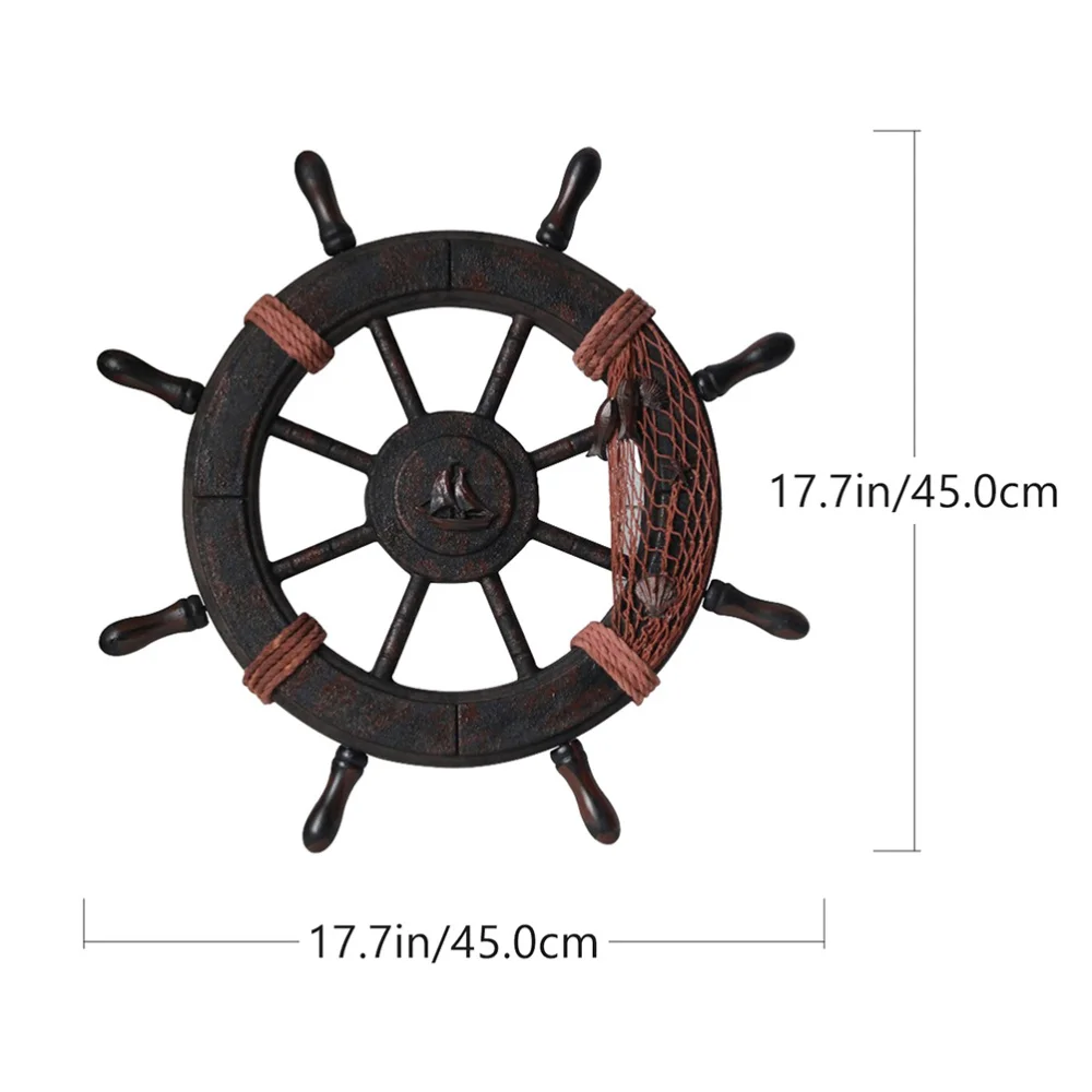 1Pc Creative Rudder Wooden Retro Ship Wheel Wall Decoration (Assorted Color)
1Pc Creative Rudder Wooden Retro Ship Wheel Wall Decoration (Assorted Color)
