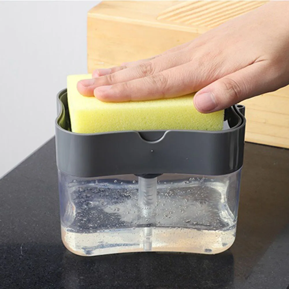 2 in 1 Scrubbing Liquid Detergent Dispenser Press-type Liquid Soap Box Pump Organizer with Sponge Kitchen Tool Bathroom Supplies
2 in 1 Scrubbing Liquid Detergent Dispenser Press-type Liquid Soap Box Pump Organizer with Sponge Kitchen Tool Bathroom Supplies
