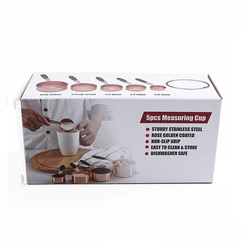 4 pcs rose gold stainless steel measuring cup Kitchen Baking mixing scale Spoon Set Wooden Handle Kitchen Baking measuring tool
4 pcs rose gold stainless steel measuring cup Kitchen Baking mixing scale Spoon Set Wooden Handle Kitchen Baking measuring tool