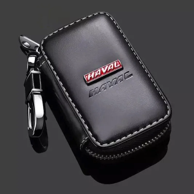 

Genuine Leather Car Remote Key Cover Case Shell Holder Wallet For Great Wall Haval / Hover H1 H2 H6 H7 H4 H9 F5 F7 F9 H2S C50