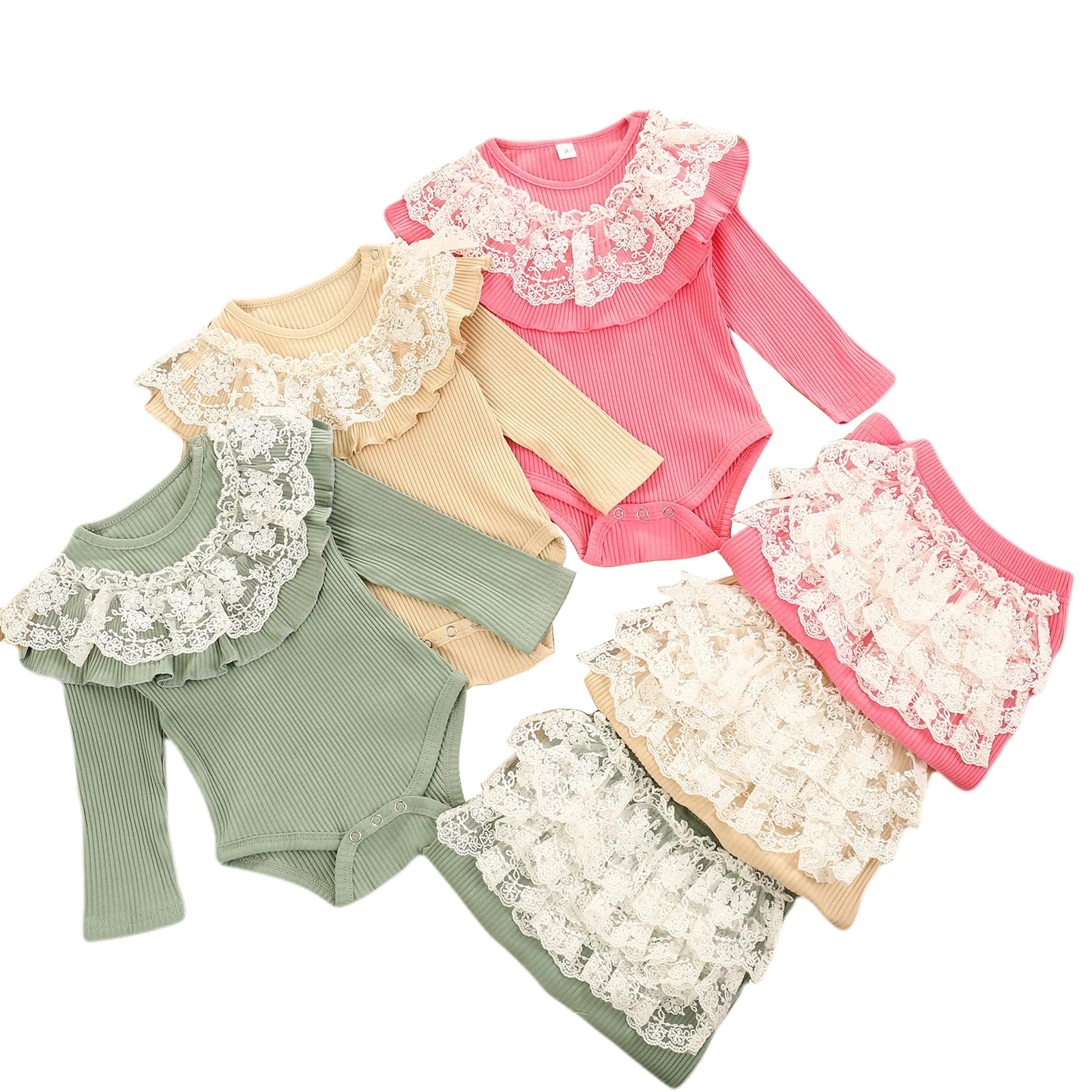 BY Lovely Clothes Girl's Two Piece Set Baby's Lace Crew Neck Top Long Sleeve Romper Thread Stripe Pants for Baby Knitted Outfits
BY Lovely Clothes Girl's Two Piece Set Baby's Lace Crew Neck Top Long Sleeve Romper Thread Stripe Pants for Baby Knitted Outfits