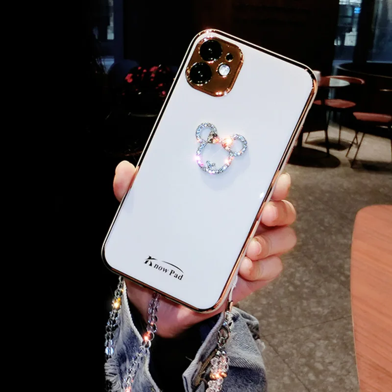 Luxurious Electroplated Diamond Bracelet Phone Cases For IPhone 11 Pro X XR XS Max Silica Gel Phone Case For Iphone 7 8 Plus SE2
Luxurious Electroplated Diamond Bracelet Phone Cases For IPhone 11 Pro X XR XS Max Silica Gel Phone Case For Iphone 7 8 Plus SE2