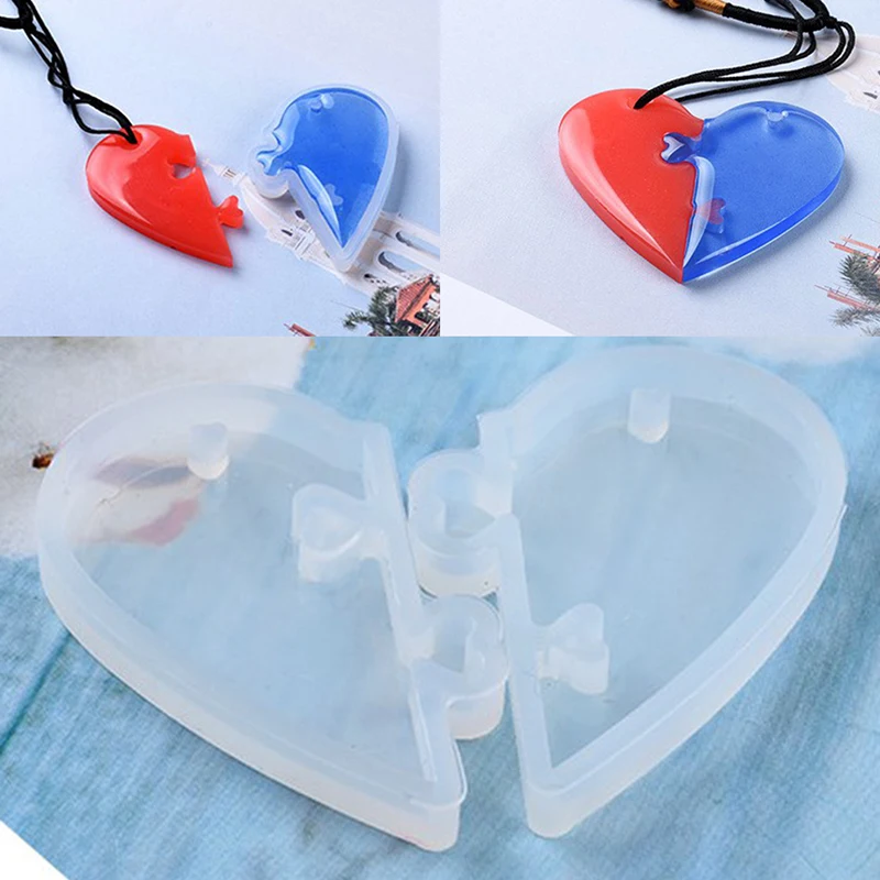 2Pcs/Set Puzzle Heart Love Silicone Mold Resin Craft DIY Mould Tools For Necklace Making Decorating
2Pcs/Set Puzzle Heart Love Silicone Mold Resin Craft DIY Mould Tools For Necklace Making Decorating