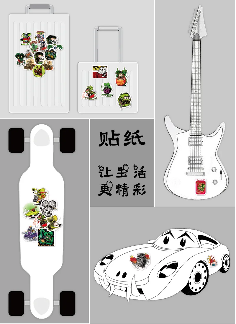 50pcs Rat Fink Stickers Ratfink PVC Car Sticker For skateboard suitcase refrigerator motorcycle Decal horror
50pcs Rat Fink Stickers Ratfink PVC Car Sticker For skateboard suitcase refrigerator motorcycle Decal horror