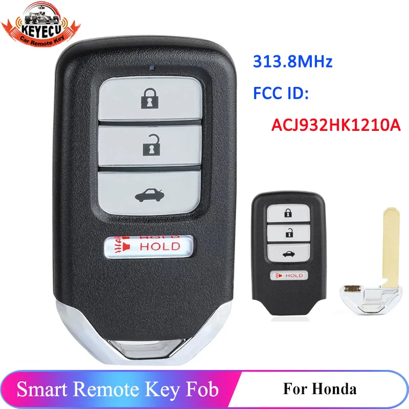 KEYECU ACJ932HK1210A умный Автомобильный ключ дистанционный брелок 4 кнопки 314 МГц 72147-T2A-A01/A02/A11/A21 для Honda Accord Civic 2013 2014 2015
KEYECU ACJ932HK1210A умный Автомобильный ключ дистанционный брелок 4 кнопки 314 МГц 72147-T2A-A01/A02/A11/A21 для Honda Accord Civic 2013 2014 2015