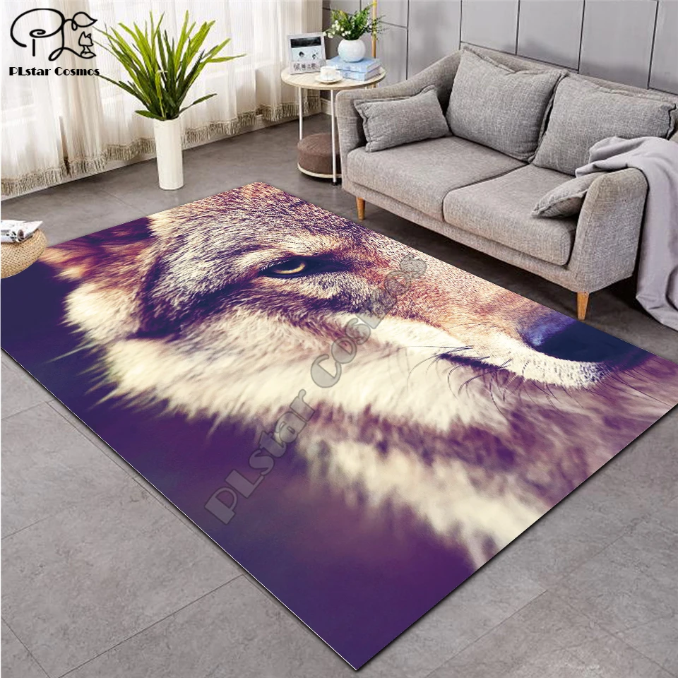 

Wolf 3D Carpet For Living Room Area Rug Floor Mat Bedside Hallway Doormat Kids Bedroom Carpet Home Decoration