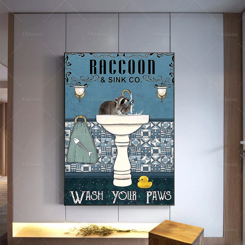 Raccoon & Sink Co. Wash Your Paws Poster, Raccoon Art Print, Bathroom Wall Art, Love Raccoon Artwork, Nursery Decor GiftEver
Raccoon & Sink Co. Wash Your Paws Poster, Raccoon Art Print, Bathroom Wall Art, Love Raccoon Artwork, Nursery Decor GiftEver