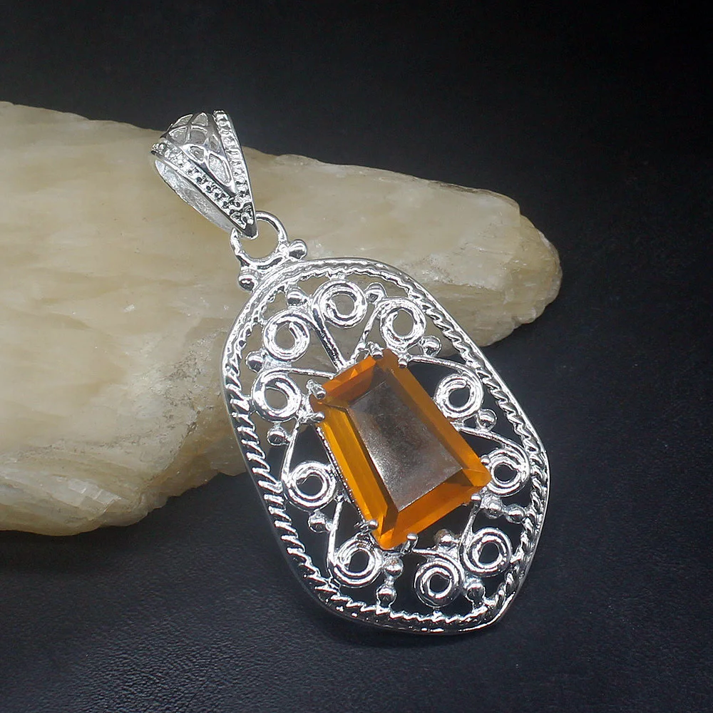 Fashion Jewelry Unique Genuine 925 Silver Amazing Honey Topaz Pretty Pendant Necklace Gifts for Women Girls 20213845
Fashion Jewelry Unique Genuine 925 Silver Amazing Honey Topaz Pretty Pendant Necklace Gifts for Women Girls 20213845