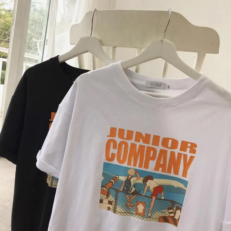 Summer Men's Short-sleeved T-shirt Trendy Clothes Half-sleeved Men And Women 2021 New Personality Korean Printing
Summer Men's Short-sleeved T-shirt Trendy Clothes Half-sleeved Men And Women 2021 New Personality Korean Printing