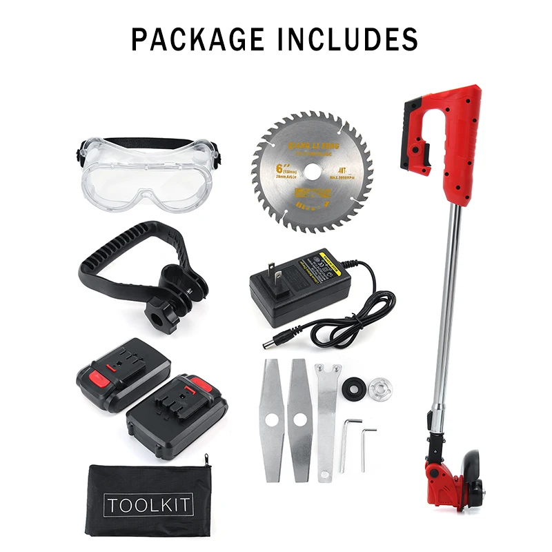 12V/24V Electric Lawn Mower Rechargeable Li-ion Cordless Grass Trimmer String Cutter Garden Tools with Goggles & 2 Pcs Battery
12V/24V Electric Lawn Mower Rechargeable Li-ion Cordless Grass Trimmer String Cutter Garden Tools with Goggles & 2 Pcs Battery