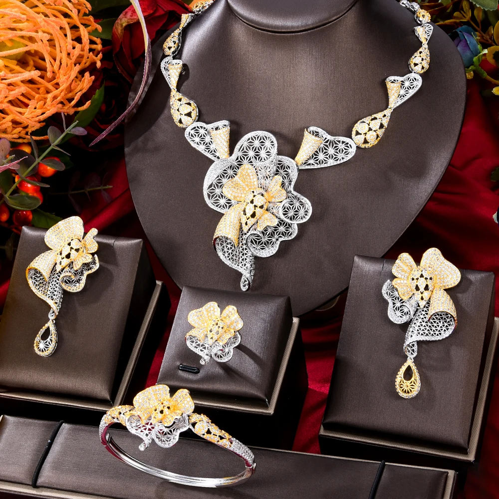 Siscathyy Exclusive Design Luxury Zircon Necklace Celebration Wedding Jewelry Set For Women Female Party Earrings Accessories
Siscathyy Exclusive Design Luxury Zircon Necklace Celebration Wedding Jewelry Set For Women Female Party Earrings Accessories