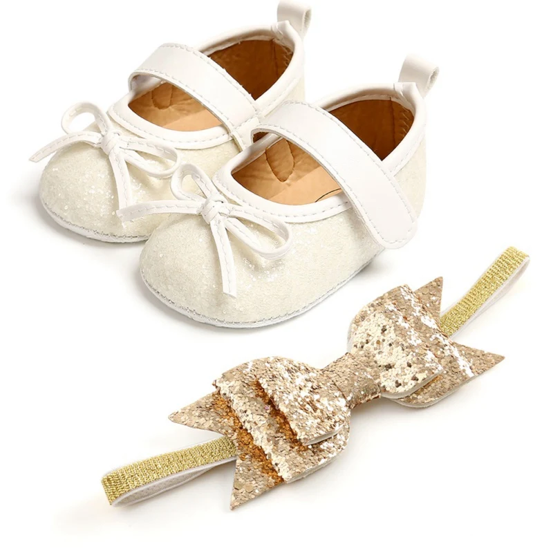 Baywell Baby Girl Baby Shoes Soft Soled Non-slip Footwear Crib First Walker + Headband 2 Pcs/Set 0-18M
Baywell Baby Girl Baby Shoes Soft Soled Non-slip Footwear Crib First Walker + Headband 2 Pcs/Set 0-18M