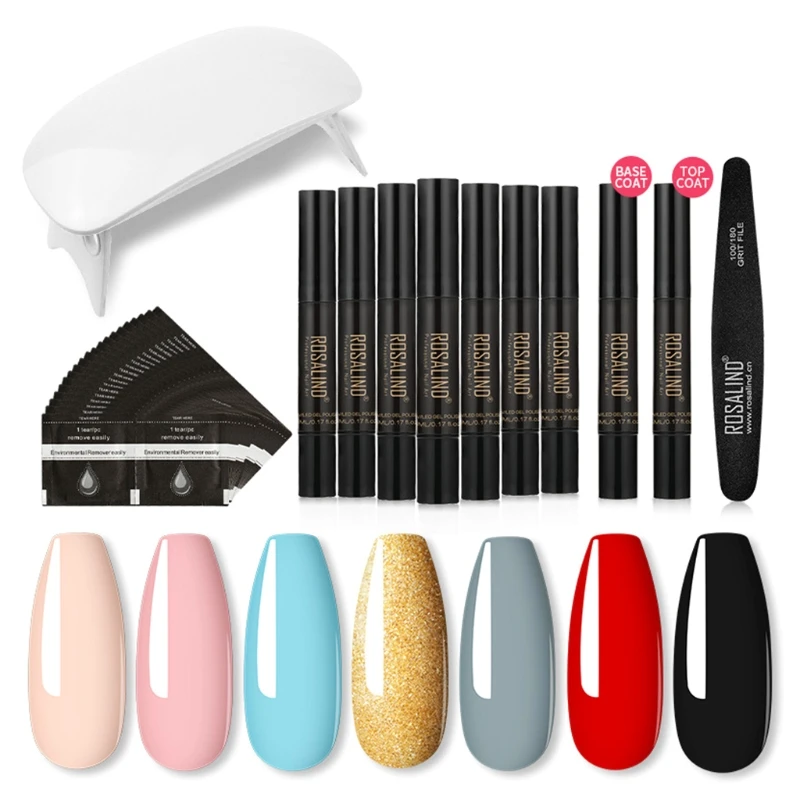 31pcs Gel Polish Pen UV Nail Soak Off Base Top Coat LED Lamp Set for Nails Extension Art Decoration
31pcs Gel Polish Pen UV Nail Soak Off Base Top Coat LED Lamp Set for Nails Extension Art Decoration