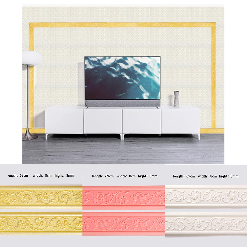 2PCS PVC Skirting Line Adhesive Background Wall Edge Banding Wall Skirt Wall Stickers Home Decaor European Style
2PCS PVC Skirting Line Adhesive Background Wall Edge Banding Wall Skirt Wall Stickers Home Decaor European Style