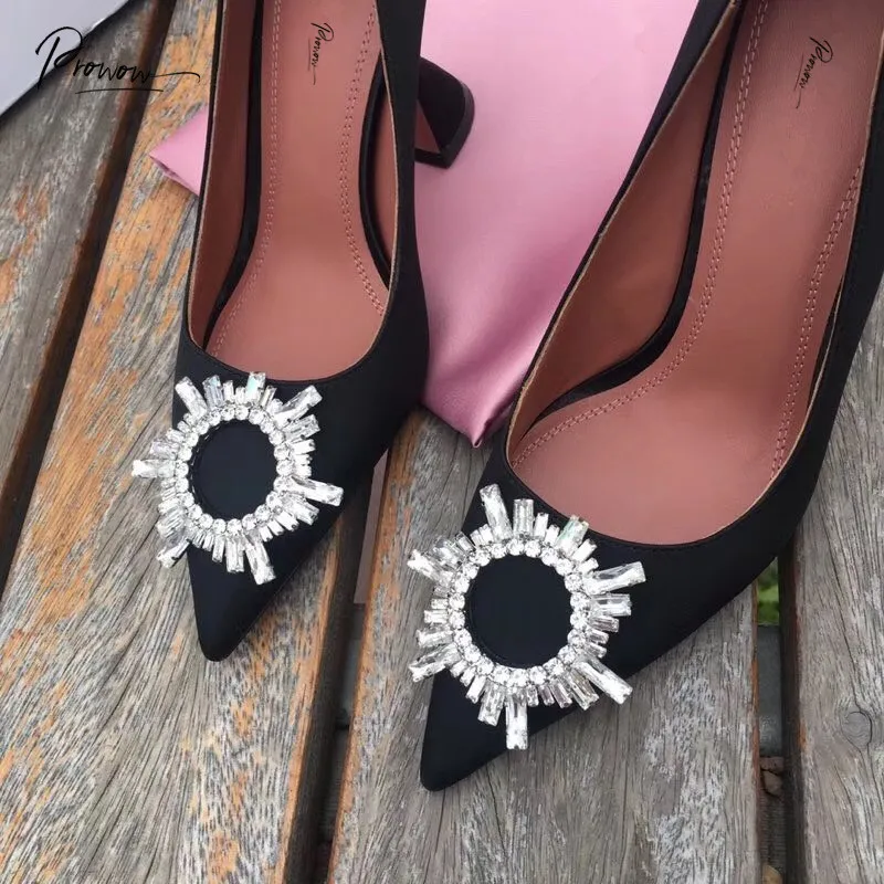 Prowow New Fashion Black Spring Summer Women Pumps Sexy Pointed Toe Slip On Crystal Thin High Heel Women Pumps Party Shoes Woman
Prowow New Fashion Black Spring Summer Women Pumps Sexy Pointed Toe Slip On Crystal Thin High Heel Women Pumps Party Shoes Woman
