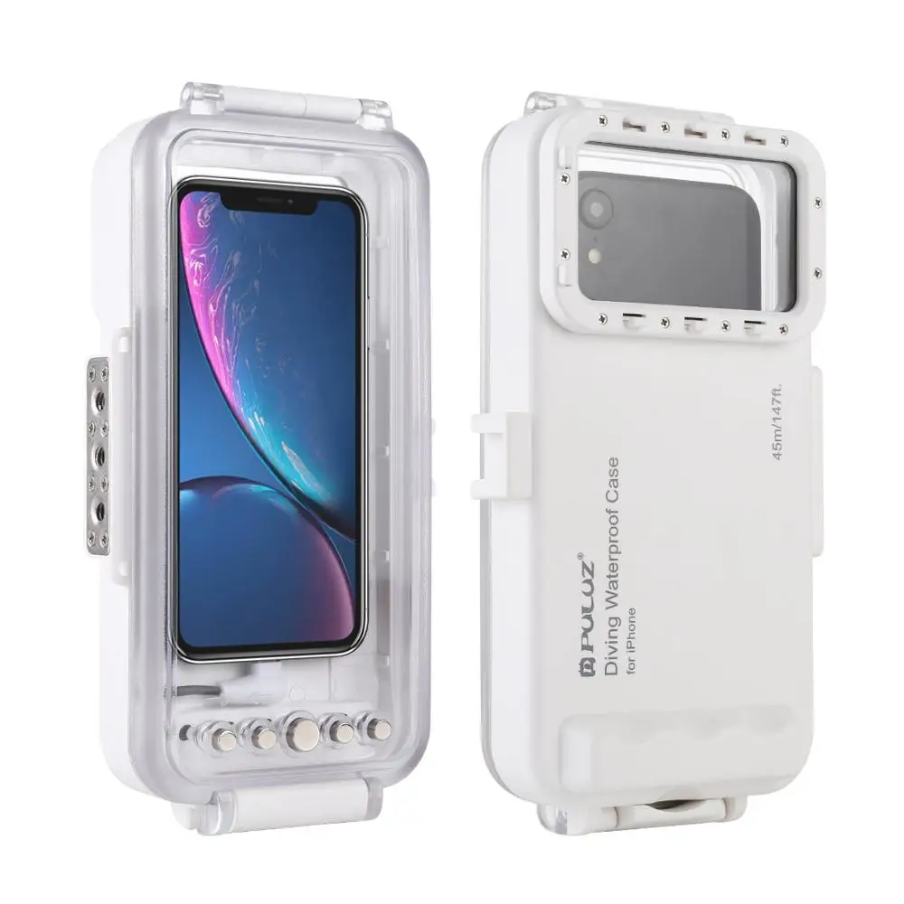 45m Waterproof Diving Housing Photo Video Taking Underwater Cover Case for Iphone 11 Pro Max,XR, XS, 8 & 7,6s Plus, iOS 13
45m Waterproof Diving Housing Photo Video Taking Underwater Cover Case for Iphone 11 Pro Max,XR, XS, 8 & 7,6s Plus, iOS 13