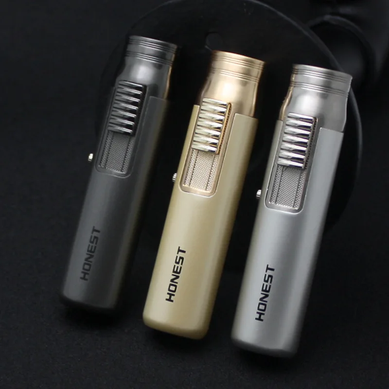Metal Torch Turbo Jet Lighter Compact Butane Gas Windproof Cigar Cigarette Pocket Lighter Fixed Fire Portable Gadgets For Men
Metal Torch Turbo Jet Lighter Compact Butane Gas Windproof Cigar Cigarette Pocket Lighter Fixed Fire Portable Gadgets For Men